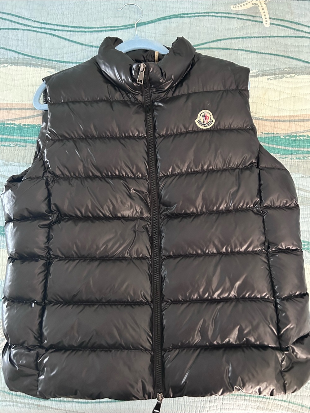 Moncler Black Down Puffer Vest L